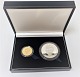 Lichtenstein coin set from 1990. Consisting of silver 10 Franken 1990 (proof) and gold 50 ...