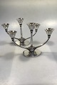 Georg Jensen Sterling Silver 3-branch Candlesticks No 673B (2)