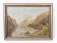 Painting on canvas with nature motif and gilded frame, signed AN 31-36 from the 
1930s.
5000m2 showroom.