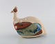 South African studio ceramist. Unique bird in hand-painted glazed ceramics. Late 
20th century.
