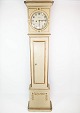 Grandfather clock of white painted wood and decorated with gold, in great antique condition from ...