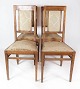 Set of four dining room chairs of mahogany with original upholstery from the 1920s.H - 99 cm, ...