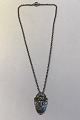 Georg Jensen 
Sterling Silver 
Necklace/Pendant 
No 76 Green 
Agate Measures 
40 cm (15 3/4 
in) ...