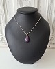 Amethyst 
pendant in 
necklace of 
silver
Stamped 925s
Length of 
chain 45 cm.
Measure on 
pendant ...