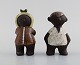 Karl Erik Iwar 
(1920-2006) for 
Nittsjö. Two 
figures in 
hand-painted 
glazed 
stoneware. Boy 
and ...