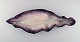 Pol Chambost (1906-1983), France. Colossal bowl in glazed stoneware shaped like 
a leaf. Beautiful glaze in purple and light pink shades. 1940s.
