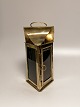 Brass lantern 
with red glass 
on the sides Ca 
1880Burns 
missing Height 
25cm.