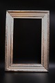 Old French 1800 century silver frame with a really nice wide profile and nice patina. ...
