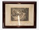 Print with 
portrait of 
three women and 
dark wooden 
frame from the 
1940s. 
39 x 49 cm.