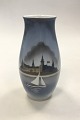 Bing & Grondahl 
Art Nouveau 
Vase with motif 
of Kronborg 
Castle No 
1302/6247. 
Measures 22 cm 
/ 8 ...