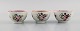 Three antique Chinese teacups in hand-painted porcelain. Qian Long (1736-1795).
