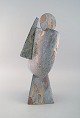 Christina Muff, Danish contemporary ceramicist (b. 1971). Large cubist unique 
sculpture in golden stoneware with silk matt glaze. "Silence is golden".
