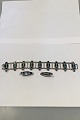 John Rørvig 
Sterling Silver 
Enamel Bracelet 
and earclips 
Bracelet 
measures 18,5cm 
long and ...