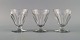 Baccarat, France. Three Tallyrand glasses in clear mouth-blown crystal glass. 
Mid-20th century.
