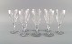 Baccarat, 
France. Eight 
art deco red 
wine glasses in 
clear 
mouth-blown 
crystal glass. 
1930s / ...