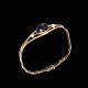 14k Gold 
Bracelet with 
Amethyst and 
Pearls.
Stamped 585.
L. 18 cm. / 
7,09 inches.
Width 1,1 ...