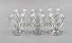 Baccarat, France. Six Tallyrand glasses in clear mouth-blown crystal glass. 
Mid-20th century.
