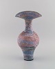 Lucie Rie (b. 1902, 1995), Austrian-born British potter. Large modernist unique 
vase in glazed ceramics / stoneware. Beautiful glaze in pink and purple shades. 
Trumpet shaped mouth. Museum quality. Own workshop, ca. 1980.
