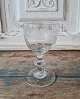 1800s wine 
glass 
Holmegaard 
Glasvoork. Wine 
glass on stem 
with button, 
decorated with 
matt ...