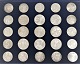 Austria. Silver coins. 16 pieces 25 Schilling from 1955 - 1970. There are 9 pieces 50 Schilling ...