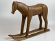 Rustic, carved wooden horse from Scandinavia. Folk art / handicrafts from the beginning of the ...
