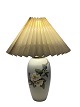 Royal Copenhagen porcelain lamp, no.:  2655/1224, with floral motif and paper shade.50 x 14 ...