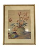 Water color 
painting with 
floral motif 
and gilded 
frame, from 
around the 
1940s. 
42 x 33 cm.
