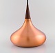 Orient pendant lamp in copper and rosewood. Late 20th century.
Designed by Jo hammerborg in 1963.