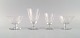 Saint-Louis, France. Four glasses in clear mouth-blown crystal glass. 1930s.
