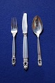 Acorn Georg Jensen Danish solid silver flatware. Settings luncheon cutlery of 3 pieces