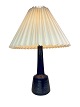 Ceramic table lamp with dark blue glaze by Palshus and Le Klint from the 1970s. The lamp is in ...