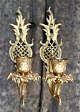 A pair of wall applicators in partially gilded bronze, 19th century, France. Rococo style. Light ...