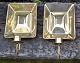 Pair of wall applicators / light shield in brass, 19./20. century Denmark. Polished brass with a ...