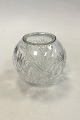 Crystal glass Spherical Vase with insert (Caviar bowl?)