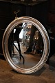 Beautiful, old 
French 1800 
century oval 
silver mirror 
with wide 
profile, 
original old 
mirror ...