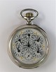 Silver pocket watch (800) with several time zones. Depose no. 4975. Copenhagen, New York, ...
