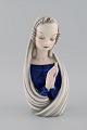 Rudolf Knörlein (1902-1982) for Goldscheider. Art deco figure in glazed 
ceramics. Praying Madonna. 1940s.
