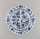 Stor antik Meissen Løgmønstret skål med rumdeler i håndmalet porcelæn. Sent 
1800-tallet.
