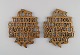 Estrid Ericson 
for Svenskt 
Tenn, 
Stockholm. Two 
"Bless this 
house" trivets 
in brass. 
Mid-20th ...