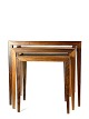 Set of nesting tables in rosewood by Haslev Furniture Factory in the 1960s. The tables is in ...