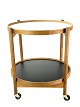 Bølling tray table of oak with black and white tabletop by Brd. Krüger from the 1970s. The table ...