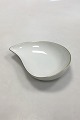 Bing & Grondahl White plain pattern with gold Kidney Shaped Bowl No 38