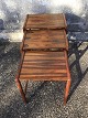 Insert tables with rosewood veneer sheets and teak frames. Danish modern from the 1960s. Some ...