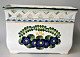 Aluminia 
jardiniere 
without lid, 
838/608, 
Copenhagen, 
Denmark. 
Faience. 
Decorated with 
blue, ...