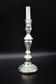 1800 century candlestick in Mercury silver glass with fine patina. Height:28cm.