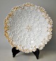 Meissen white 
porcelain dish 
with gildings, 
19th century. 
Decorated with 
rocailles. 
Stamped. H ...