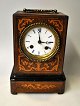 19th century carriage clock. Probably Germany. Rosewood box with marquetry. Enamel dial with ...