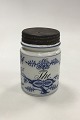 Old Bluepainted Tea Jar with Lid of metal