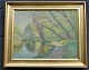 Wennerwald, 
Finn (1891 - 
1969) Denmark: 
Trees by the 
river - spring. 
Signed. Oil on 
canvas. 33 x 
...