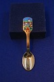 Michelsen Christmas coffee spoon 11cm 1988 of gilt sterling silver